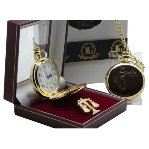 Legal Scales of Justice Pocket Watch and Lapel Pin Legal Scales of Justice Pocket Watch and Lapel Pin